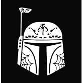 Sugar Skull Boba Fett Decal Vinyl Sticker|Cars Trucks Vans Walls Laptop|White |5.5 x 4.2 in|CCI428