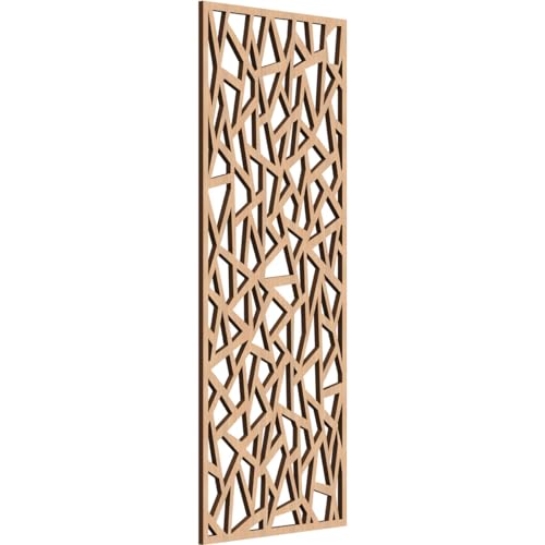 Milton Decorative Pierced Fretwork Wood Wall Panels, 15 3/8"W x 39 3/8"H x 3/8"…
