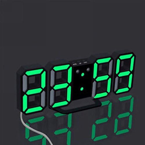 Yeefant 3 Color Digital LED Table Night Snooze Function Wall Clock Alarm Watch 24 Or 12 Hour Display for Living Room Bedroom
