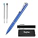 kyinflose Gift pens, Smooth Gel Ink Metal Twist Roller Ball 0.5mm Black Pen Set(0.7mm Black & Blue Pen Refills), Fine Point Pens for Man/Woman, Blue