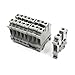 uxcell 10Pcs Gray Plastic UK6N Screw Clipping Contact Terminal Block 800V 57A