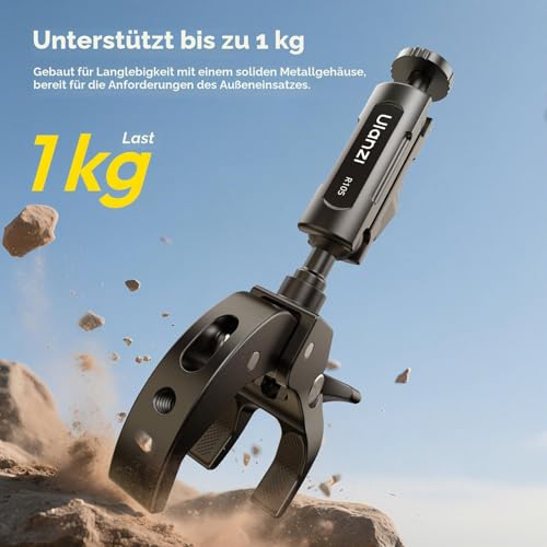 ULANZI R105 Super Clamp Camera Mount with 360° Dual Ball Head Magic Arm, Y-shaped 3-Jaw Design, 1/4 Inch Thread, Action Cam Mount Adapter, Super Clamp for DSLR Camera, Stabilizer, Video Light