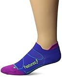 Feetures! Men's Elite Ultra Light No Show Tab, Baja Blue + Reflector, Small