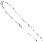 Italian .925 Sterling Silver Bead 1mm Balls and Rods Chain Necklace