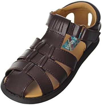 Scott David Boys' Sailor Sandals - Brown, 6 Toddler