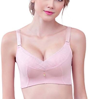 Classic Luxury Mesh Lace Underwear Silk Gathered No Trace No Rims Adjustable Bra ( Color : Pink , Size : 85A )