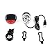 Tcamp Super Waterproof 1200 Lumen LED Bicycle Headlight(Need Battery Pack) and Waterproof Flashing Rear Light Solar Bicycle Taillight for Racing & Mountain (No Battery Pack)