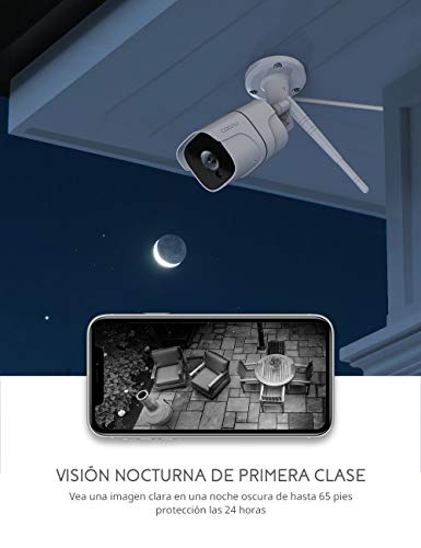 Cmara-de-Vigilancia-Exterior-COOAU-Cmara-de-Seguridad-Wi-Fi-1080P-Versin-Nocturna-25M-Impermeable-IP66-Deteccin-de-Movimiento-Empuje-de-Alarma-Vista-Remota-con-AndroidiOSPC