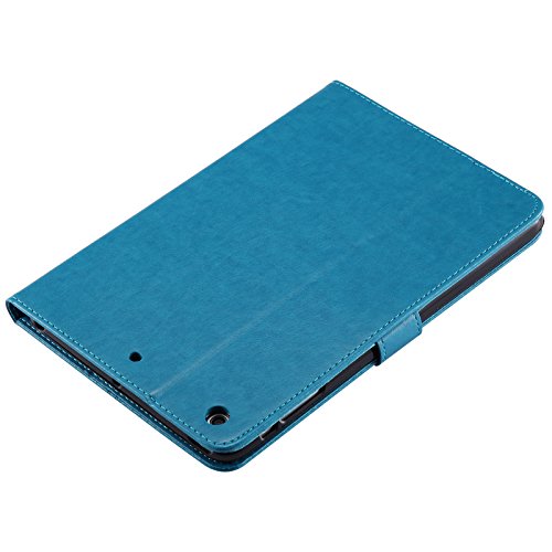 iPad Mini 2 Mini 3 Case, LittleMax(TM) Lightweight PU Leather Flip Stand Embossed Cat & Tree Case Smart Cover with Auto Wake/Sleep for Apple iPad Mini 3/2/1 [One Free Stylus Pen]-#2 Blue - Thumbnail 5