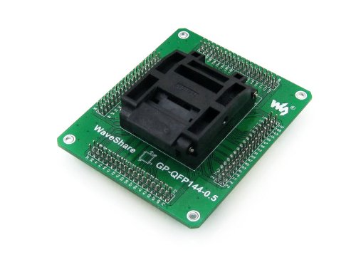 waveshare GP-QFP144-0.5 QFP144 TQFP144 LQFP144 IC51-1444-1354-7 IC Test Socket Programming Adapter 0.5mm Pitch