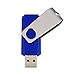 TOPESEL 10 Pack 16GB Bulk USB Flash Drives Memory Stick Swivel USB 2.0 Thumb Drive, Blue