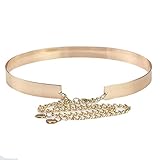 LABANCA Women's Metal Chain Dress Decorated Skinny Waist Belt