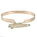 LABANCA Women's Metal Chain Dress Decorated Skinny Waist Belt Color Gold Width 2CM