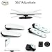 LTJ Slender Blind Spot Mirrors, 360 ABS HD Ultra Low-Profile Glass Fit Stick-on Design Fit for All Universal Vehicles Car SUV Truck RVs Vans(Pack of 2)(Slender)