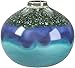 Rivet Mid Century Modern Round Ceramic Home Decor Flower Vase - 5 Inch, Blue and Green