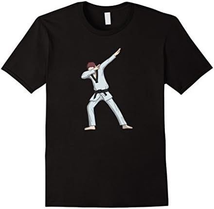 Mens Dabbing Spar Wars Taekwondo - black belt - T Shirt XL Black