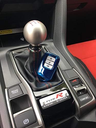 Optix Gloss Blue Shock-Absorbent Superior Impact and Drop Protection KEYFOB CASE for 3-Button OEM Smart Key Remote Fob Protector Cover Shell Cap Car Key Holder Accessories for Honda Vehicles Civic