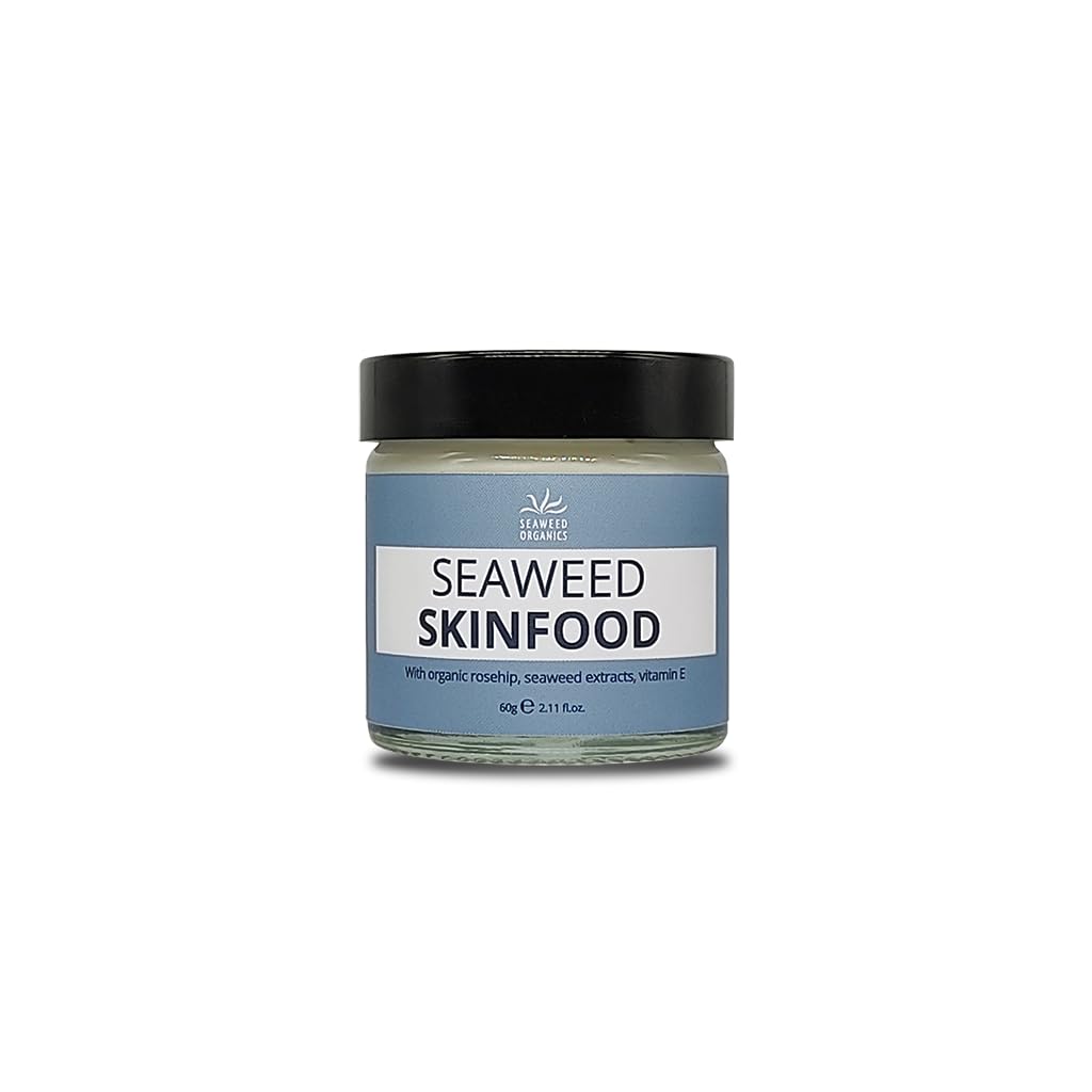 SEAWEED ORGANICS - Seaweed Skinfood face cream, Luxurious Hydration with Natural Seaweed Extract, Organic rosehip, Vitamin E, Nourishing Day Cream, All Skin Types, 60g, DIANA DRUMMOND