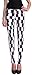 QZUnique Women's Striped Digital Print Footless Elastic Leggings Pants