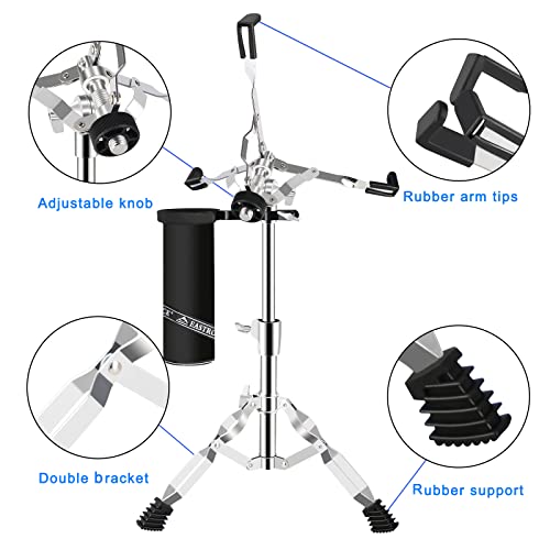 EASTROCK Snare Drum Stand Adjustable with Drum Bracket Double Braced