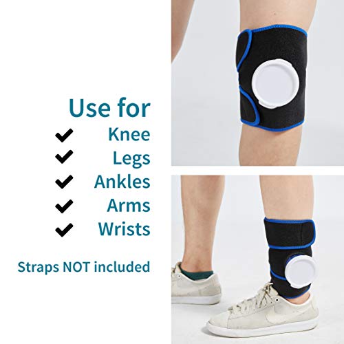 3 Reusable No Leak Hot & Cold Pack/Ice Bag/Ice Pack Cold Compress | Hot & Cold Therapy for Injuries First Aid | Re-useable and Waterproof with Spill-Proof caps | Durable & Anti-Leaking - 9" Inch
