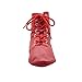 Leather Women's Lace-up Jazz Dance Boots Red/Black/Pink