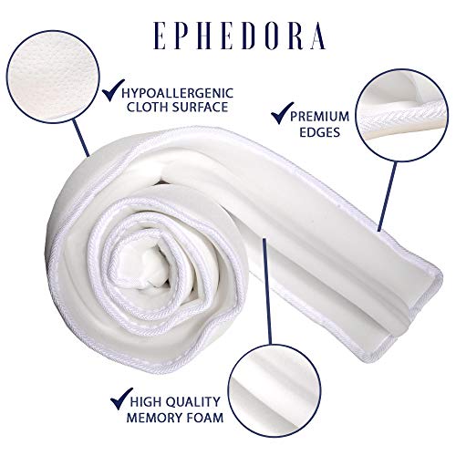 EPHEDORA Bed Bridge Twin to King Converter Kit - Mattress Extender Set to Fill in Gap - Memory Foam Filler Pad and Connector Strap - for Guest and Family Room - Thumbnail 2