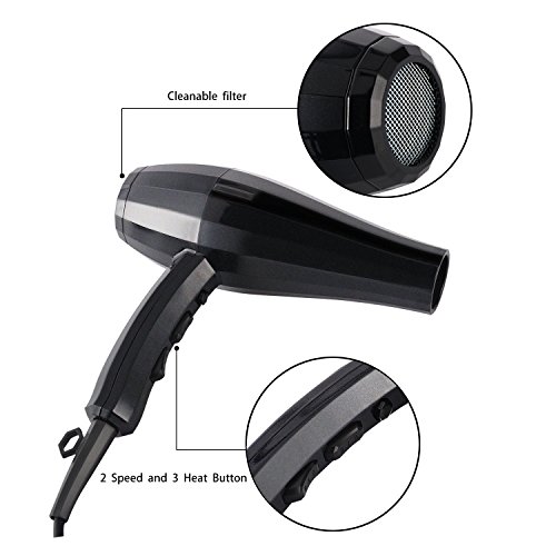 Meedee 2200 Watt Salon Professional Hair dryer with Ionic & 10 Feet