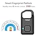 Smart Fingerprint Padlock Lock ANYTEK Biometric Padlock Lock P4 Finger Print Security Lock Touch Keyless Anti Theft USB charge 4 Months Standby Time for Zipper Head for Suitcase Handbag Luggage