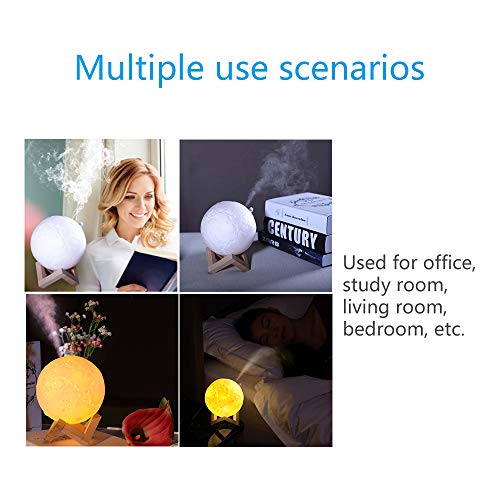 image for Bluefeel USB Humidifier 3D Printing Moon Lamp USB LED Night Light Humi