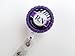 RN Zebra Badge Holder Purple - ID Badge Reel - Name Tag Badge - Nursing Badge - Nurse Badge Clip - Cute ID Badge Reel