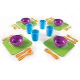 Learning Resources New Sprouts Serve It! Dish Set, Early Social Interactions, 24 Piece, Ages 2+