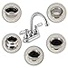 SmarterFresh Five Piece Female Faucet Adapter Kit, Brass Aerator Adapter Set to Connect Garden Hose, Water Filter, Standard Hose via Diverter, in RV & Other - ONLY Compatible with Removable Aerator
