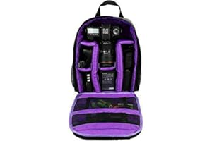 winvin Waterproof SLR/DSLR Camera Backpack Shoulder Bag Travel Case For Canon Nikon Sony Digital Lens (Medium, Purple)