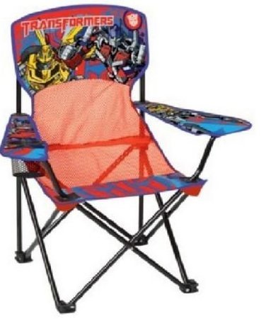 Transformers Toddler Folding Mesh Camping Chair with Arm Rest & Cup Holder