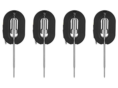 Yosoo BBQ Thermometer Probe Stainless Steel Replacement Probes Additional Long Range Probes For Bluetooth BBQ Grill Meat Thermometer 4 Packs