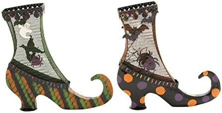 Woodland Imports 2 Assorted Mojari Themed Metal Candle Holder