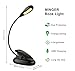 MINGER LED Book Light, Clip Reading Light USB Rechargeable Lamp 7 LED Beads 9 Level Brightness Warm/Cool White Eye-Care, 60 Hours Portable Reading Lamp for Kindles, Books for Adults Kids in Bed