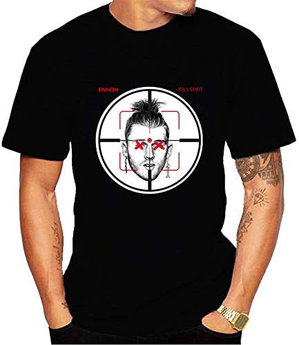 Men Eminem Machine Gun Diss MGK Killshot Cotton T-Shirts Male Summer Tops