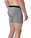 PACT Men's 2-Pack Organic Cotton Boxer Brief, Charcoal Heather/Grey Stripe, X-Large