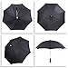 Black Fabric LED Lightsaber Umbrella Flashlight in The Easy Grip Handle Golf Umbrellas with 7 Colors Sword Light up Changing on The Shaft Built in Torch at Bottom