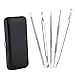 SUPRENT Professional Blackhead Remover Kit, Comedone Removal with Leather Case, 5 Surgical Pimple Extractor, Best Treatment for Acne, Pimple, Blemish, Whitehead, Zit on Nose, Face, Body