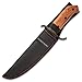 Timber Wolf ClaimStaker Bowie Knife and Sheath - 3Cr13 Stainless Steel Black Blade, Full-Tang, Wooden Handle - Length 12 1/2