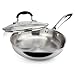 AVACRAFT 8 Inch Tri-Ply Stainless Steel Frying Pan with Lid, Side Spouts, Induction Pan, Versatile Stainless Steel Skillet, Fry Pan in our Pots and Pans (Tri-Ply Stainless Steel, 8 Inch)