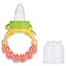 PChero Fresh Food Feeder Pacifier 2 Pack + 2pcs Pacifier Clips and 3pcs Free Food Grade Silicone Sucker, Infant Fruit Teething Toy - for Baby 3 Months and Up