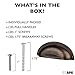 Oil Rubbed Bronze Kitchen Cabinet Pulls - 3 Inch Hole Center Industrial Design Bin Cup Drawer Handles - 10 Pack of Kitchen Cabinet Hardware