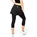 Sport-it Womens Capri Skirt, Active Skapri with Pockets, Running Skirted Leggings, Athletic Skort