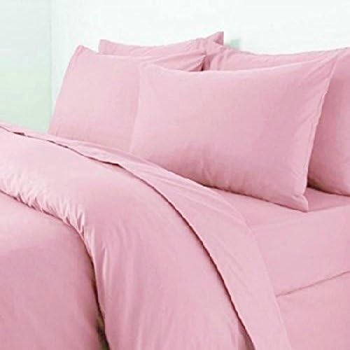 Starhomeware Plain Duvet Cover Set with Pillow Case Quilt Cover Bed Set in Sizes Single Double King Super King (King, Pink)