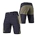 TOMSHOO Men's Baggy Cycling Shorts Breathable Loose-Fit Mountain Bike Shorts Outdoor Sports MTB Cycling Running Half Pants