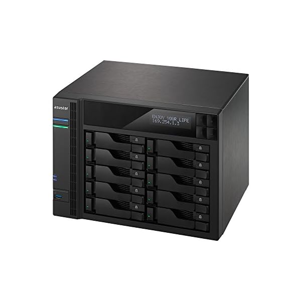 Asustor AS6210T + AS-RC13 Remote | Network Attached Storage | 1.6GHz Quad-Core, 4GB RAM | Personal Private Cloud | Home or Business Data Media Server (10 Bay Diskless NAS) - Image 5